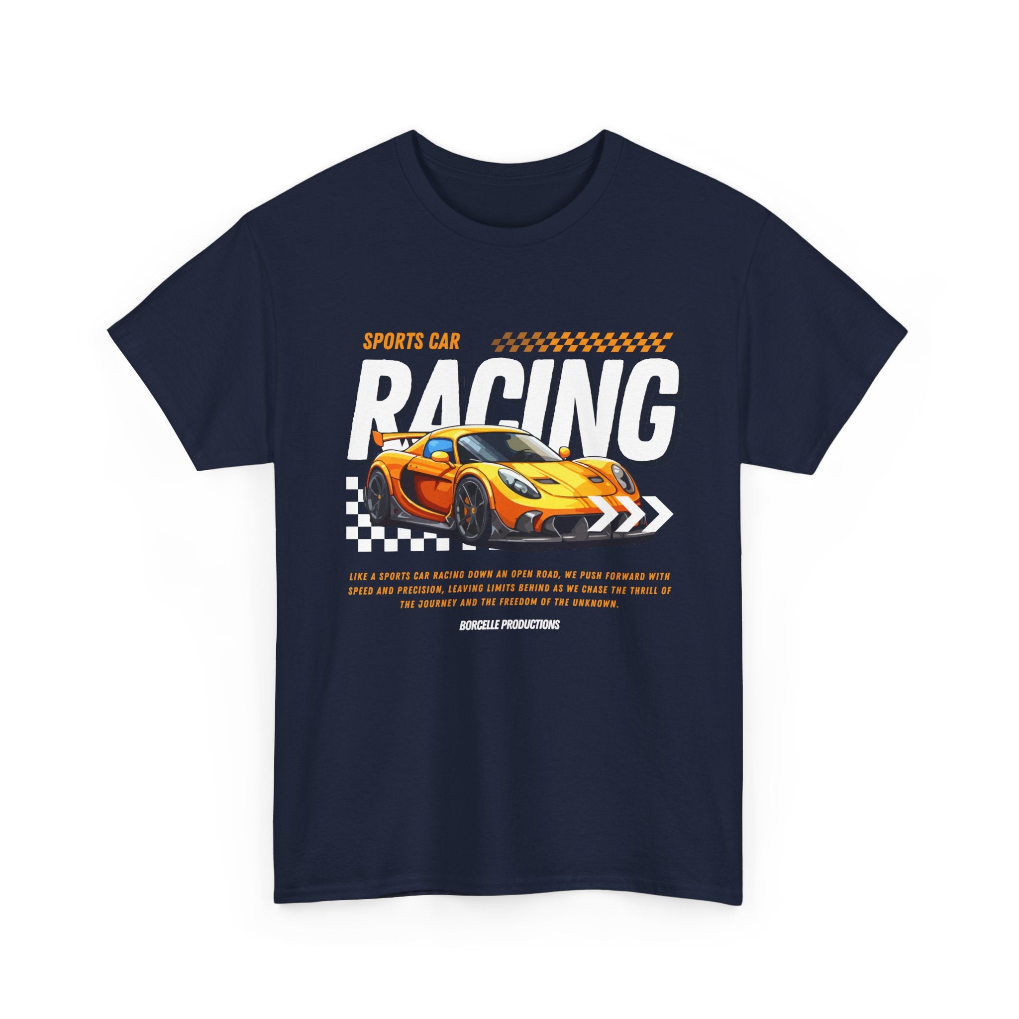Racing Graphic Tee - Unisex Heavy Cotton Shirt, Car Enthusiast Apparel, Casual Wear, Racing Event Outfit