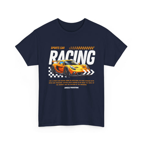 Racing Graphic Tee - Unisex Heavy Cotton Shirt, Car Enthusiast Apparel, Casual Wear, Racing Event Outfit