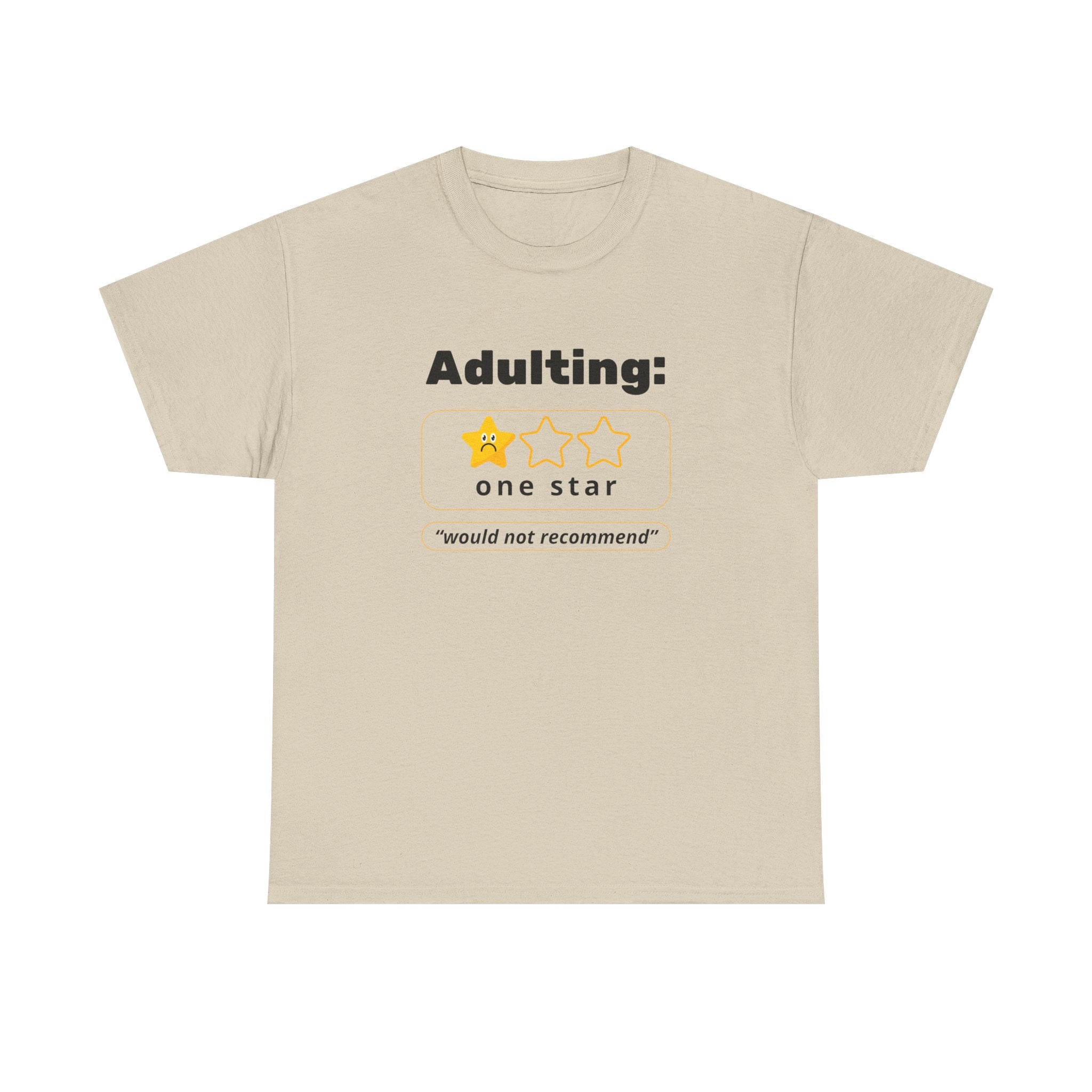 Funny Adulting Unisex Heavy Cotton Tee, Perfect Gift for Graduates, Birthdays, Casual Wear, Humor Shirt, Everyday Laughs