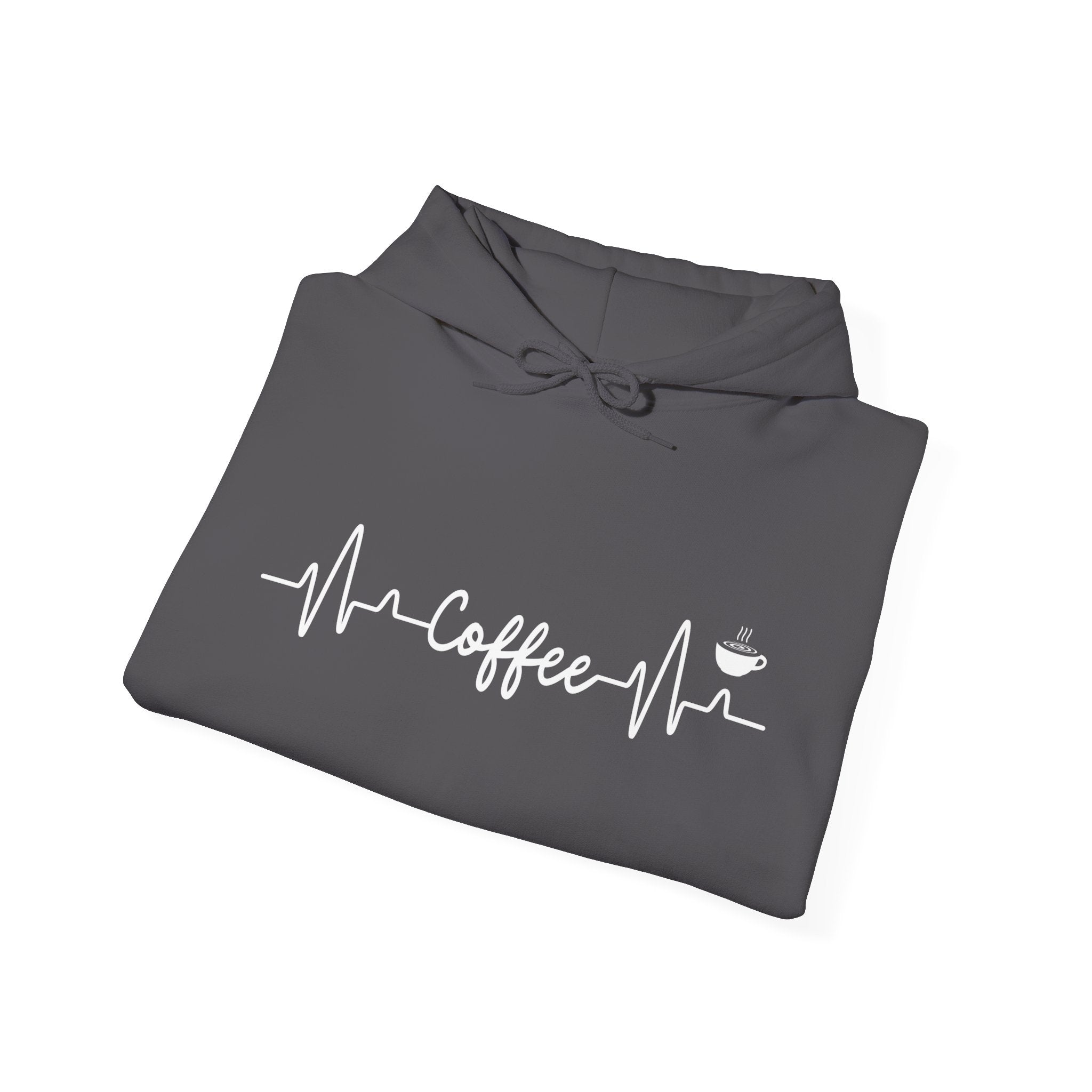 Coffee Heartbeat Hoodie, Gift for Baristas, Cozy Winter Wear, Birthday Gift, Relaxation Outfit, Coffee Lover Sweatshirt, Barista Gift,