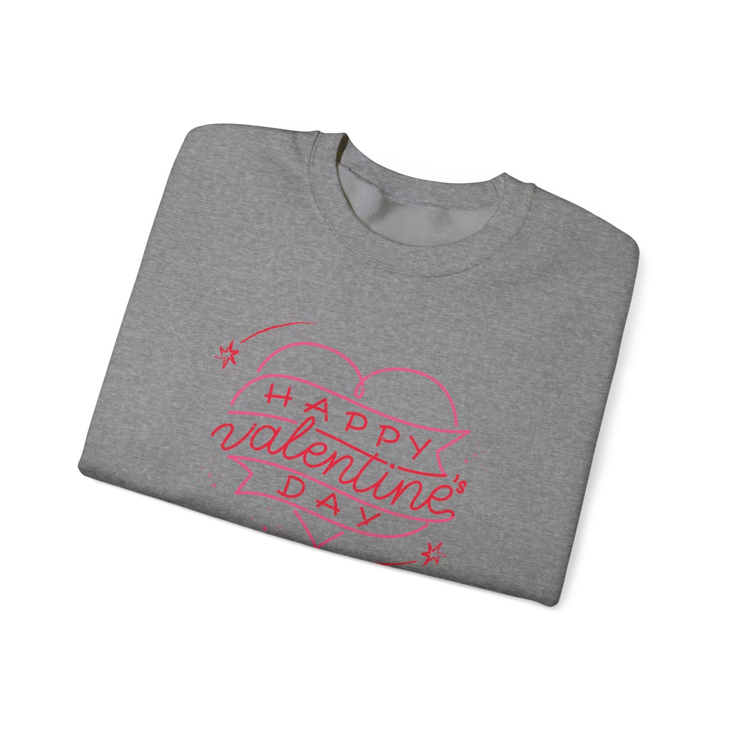 Happy Valentine's Day Sweatshirt, Cozy Valentine's Gift, Unisex Crewneck, Couple's Outfit, Cute Love Apparel, Winter Fashion