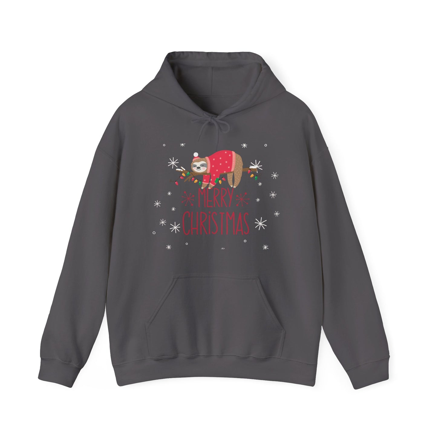 Cute Sloth Merry Christmas Hoodie, Holiday Sweatshirt, Festive Gift, Winter Apparel, Cozy Unisex Clothing