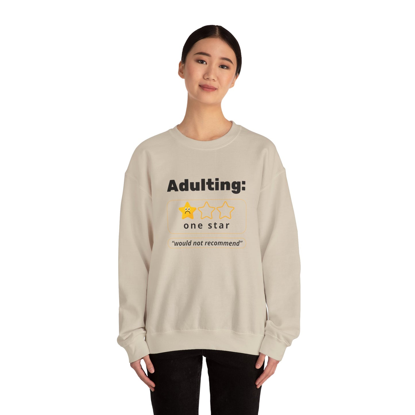 Adulting Review Sweatshirt - Funny Unisex Heavy Blend™ Crewneck