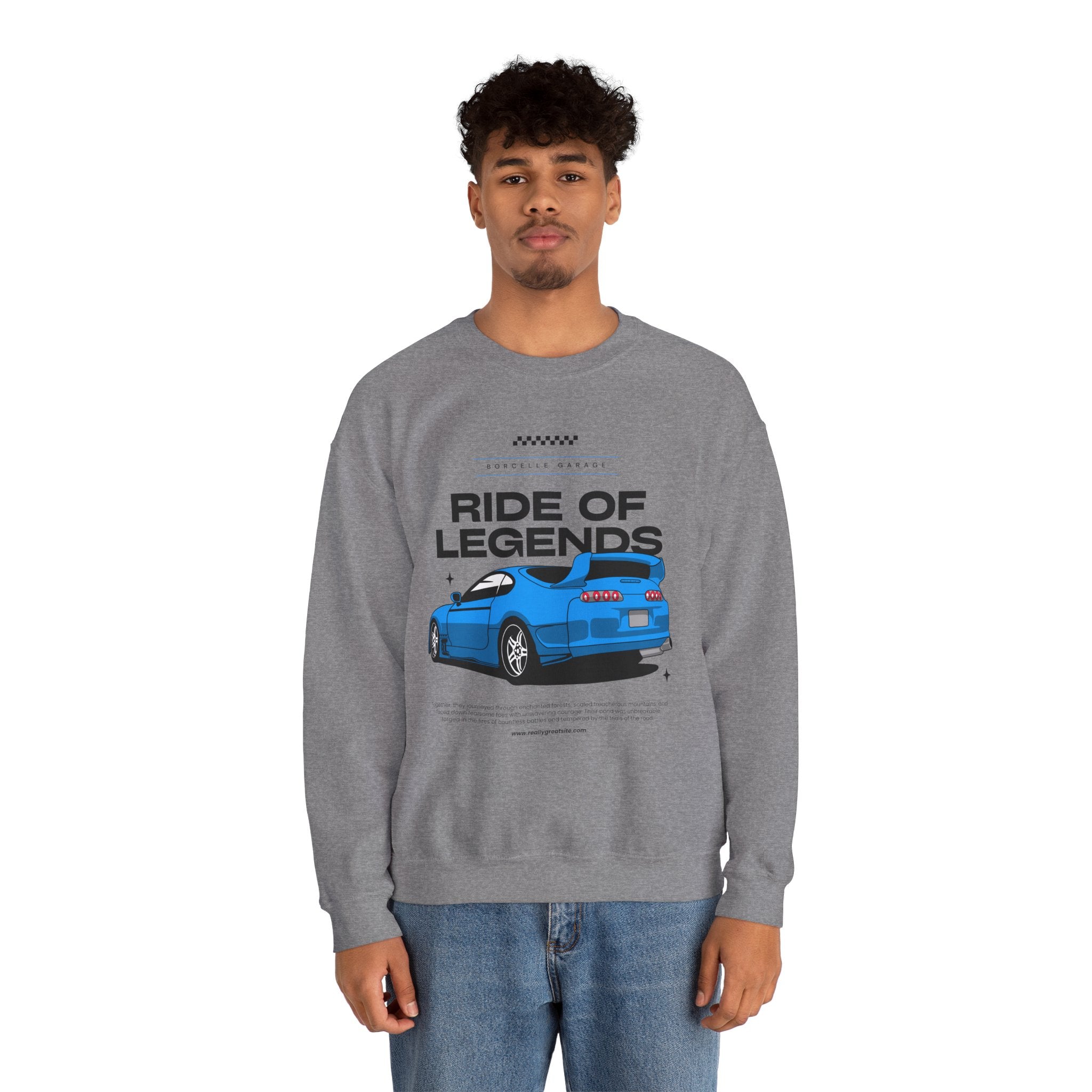 Ride of Legends Unisex Heavy Blend™ Crewneck Sweatshirt, Casual Car Sweatshirt