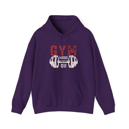 Gym Mode Hoodie, Fitness Sweatshirt, Workout Apparel, Cozy Gift for Gym Enthusiasts, Motivational Sportswear