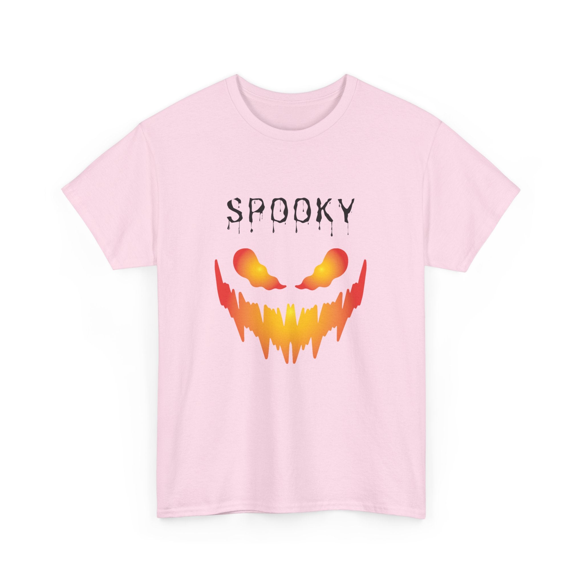 Spooky Halloween Tees, Unisex Heavy Cotton Tee for Fall, Ghostly Graphics Shirt, Halloween Apparel