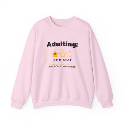 Adulting Review Sweatshirt - Funny Unisex Heavy Blend™ Crewneck