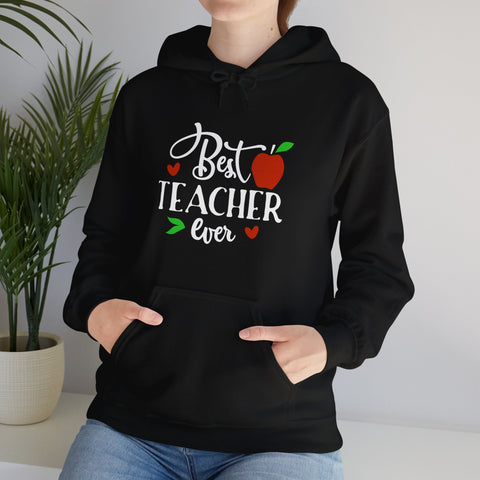 Best Teacher Ever Hoodie, Teacher Gift Sweatshirt, Appreciation Gift, Unisex Pullover, End of Year Present, Classroom Apparel