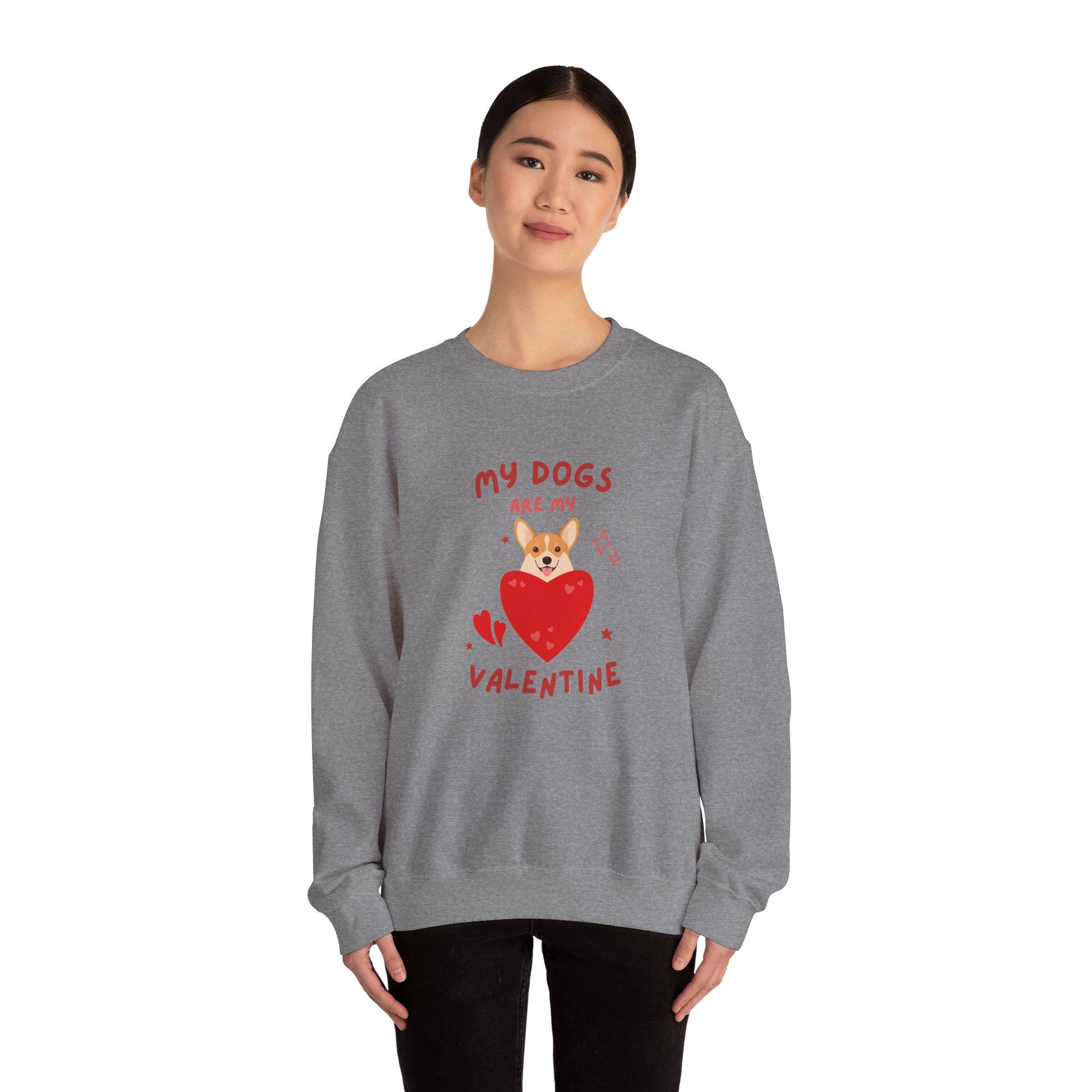 My Dogs Are My Valentine Sweatshirt, Cute Dog Lover Gift, Unisex Crewneck, Warm Valentine's Apparel, Cozy Pet Lover Clothing, Dog Lover