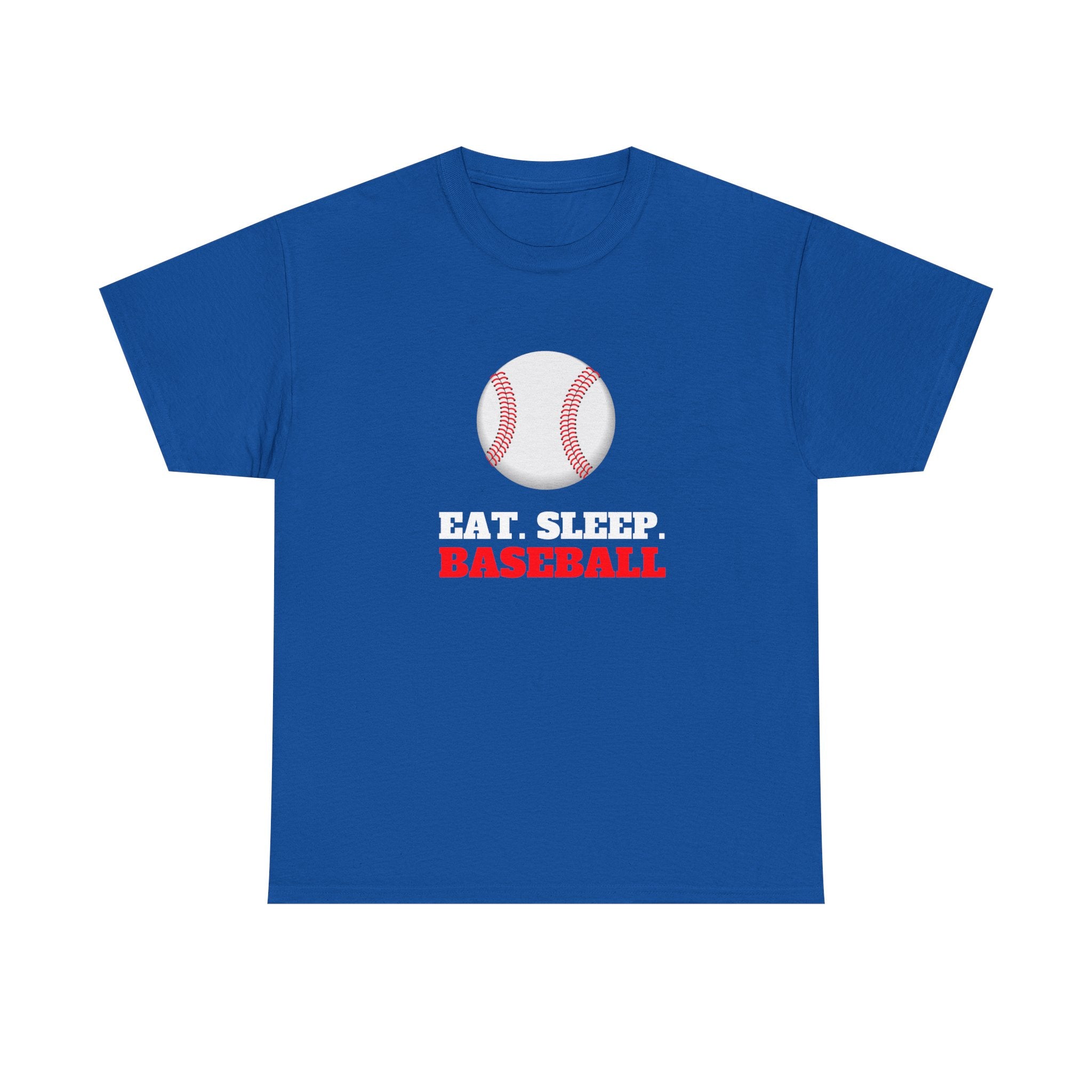 Eat Sleep Baseball Unisex Heavy Cotton Tee, Sports Fans, Gifts for Baseball Lovers, Casual Wear