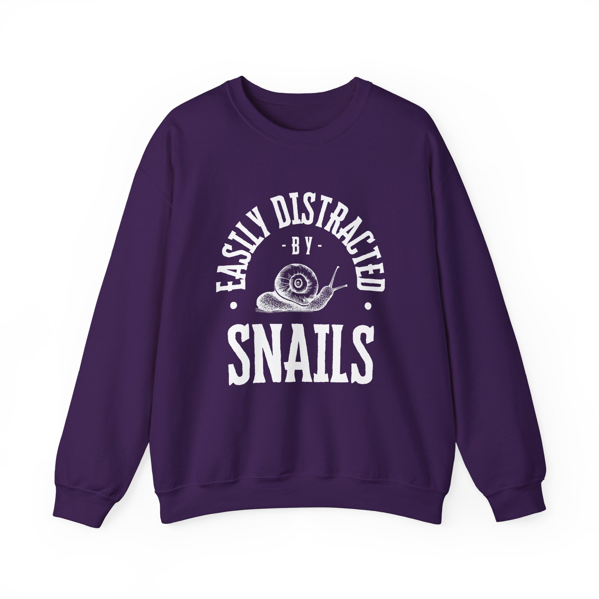 Snail Lover Sweatshirt, Funny Nature Gift, Cozy Crewneck, Distracted by Snails, Birthday Present, Relaxed Pullover, Casual Jumper