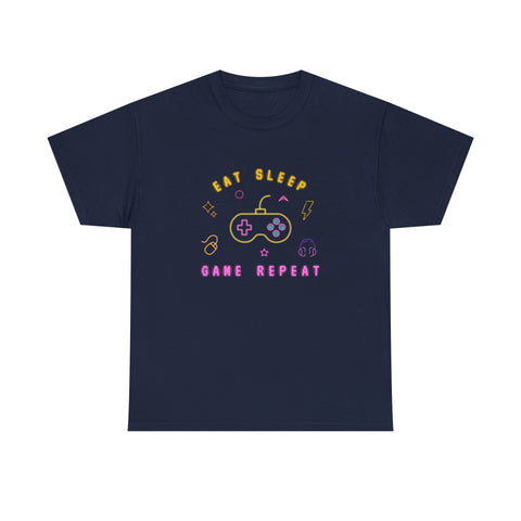 Gamer Vibes Unisex Tee - Eat Sleep Game Repeat, Video Game Shirt, Casual Wear, Gift for Gamers, Gaming Merchandise