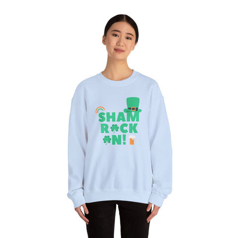 Sham Rock Unisex Sweatshirt, St. Patrick's Day Jumper, Lucky Clover Crewneck, Irish Holiday Pullover, Green Festival Top
