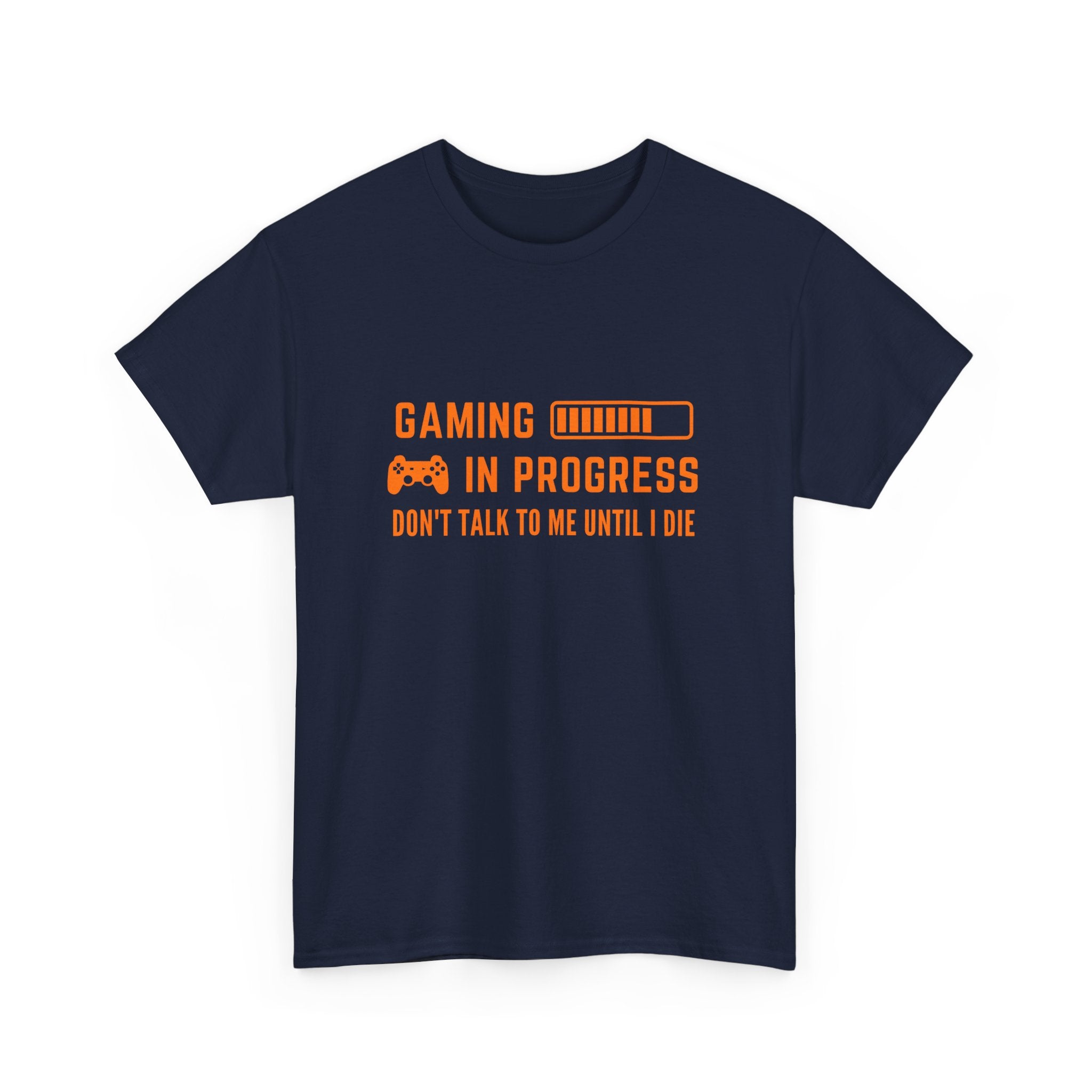 Gaming In Progress Unisex Heavy Cotton Tee, Gamer Gift, Funny Shirt, Birthday Present, Video Game Lover Tee, Casual Wear