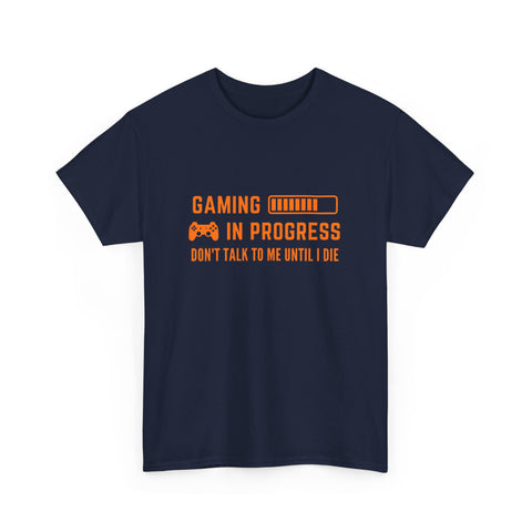 Gaming In Progress Unisex Heavy Cotton Tee, Gamer Gift, Funny Shirt, Birthday Present, Video Game Lover Tee, Casual Wear