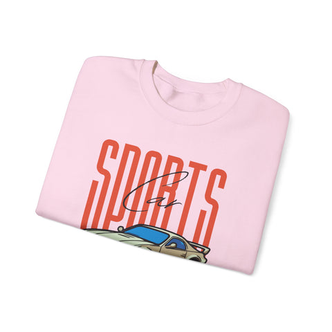 Sports Car Graphic Sweatshirt, Unisex Crewneck, Comfortable