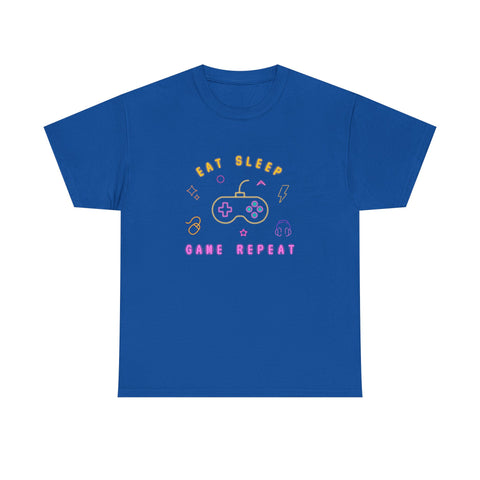 Gamer Vibes Unisex Tee - Eat Sleep Game Repeat, Video Game Shirt, Casual Wear, Gift for Gamers, Gaming Merchandise