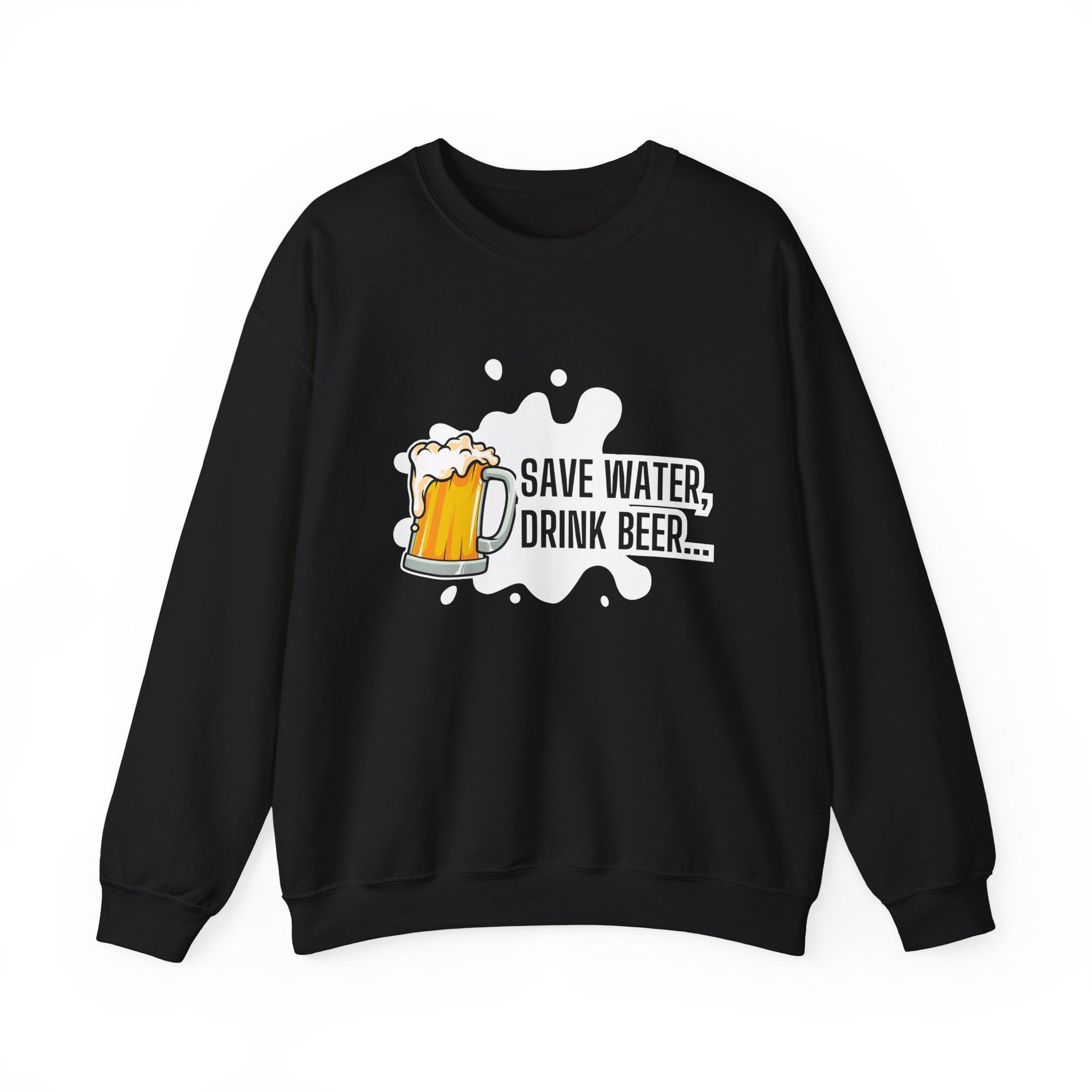 Humorous Beer Lover Sweatshirt, Save Water Drink Beer Crewneck, Gift for Beer Enthusiasts, Men's & Women's Apparel, Funny Drinking Top