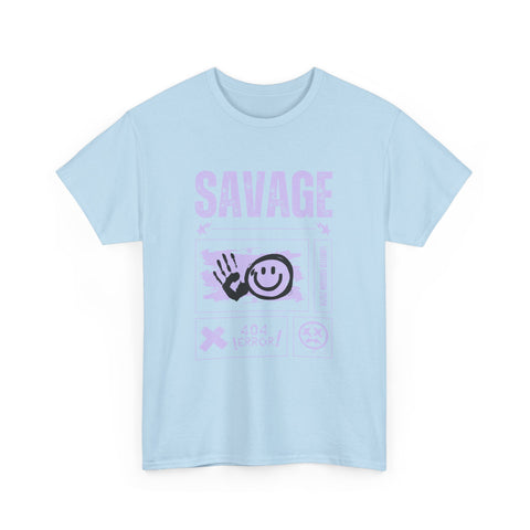 Savage Smile Tee - Casual Streetwear Unisex Heavy Cotton T-shirt