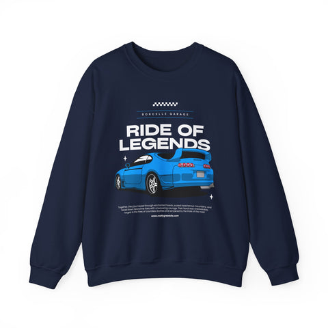 Ride of Legends Unisex Heavy Blend™ Crewneck Sweatshirt, Casual Car Sweatshirt
