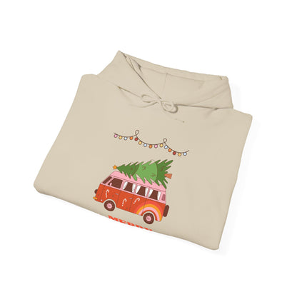 Festive Christmas Van - Unisex Heavy Blend™ Hooded Sweatshirt