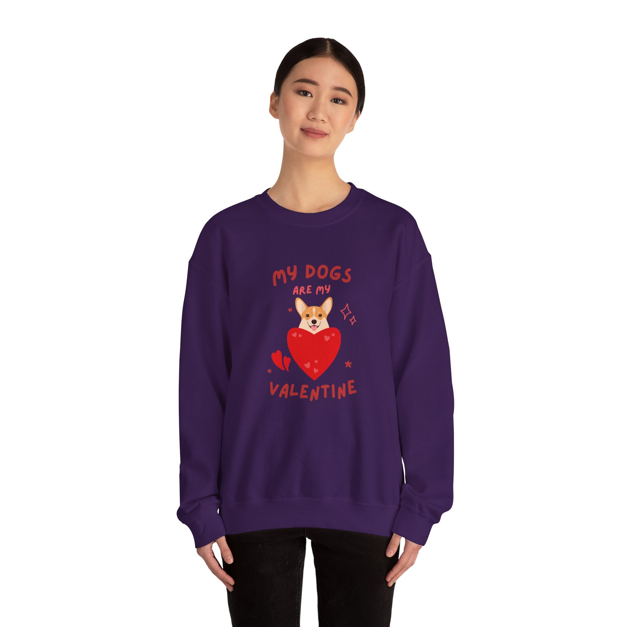 My Dogs Are My Valentine Sweatshirt, Cute Dog Lover Gift, Unisex Crewneck, Warm Valentine's Apparel, Cozy Pet Lover Clothing, Dog Lover