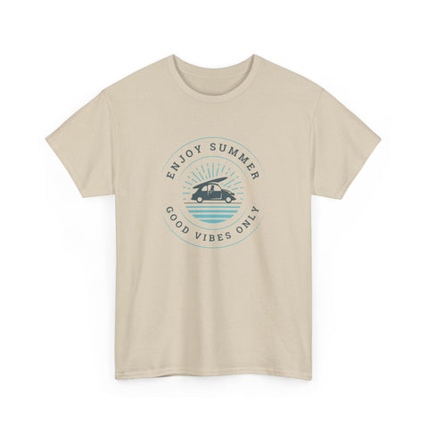 Enjoy Summer Good Vibes Only Tee, Unisex Summer Shirt, Beachwear, Vacation T-Shirt, Gift for Him/Her, Relaxed Style Top