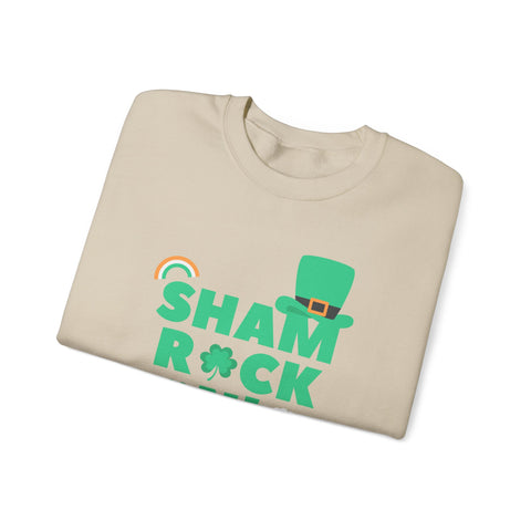 Sham Rock Unisex Sweatshirt, St. Patrick's Day Jumper, Lucky Clover Crewneck, Irish Holiday Pullover, Green Festival Top