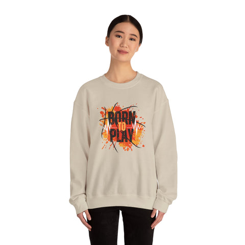 Motivational Crewneck Sweatshirt - Born to Plan, Cozy Sports Sweatshirt, Unisex Gift, Creative Apparel, Casual Wear, Fall Fashion