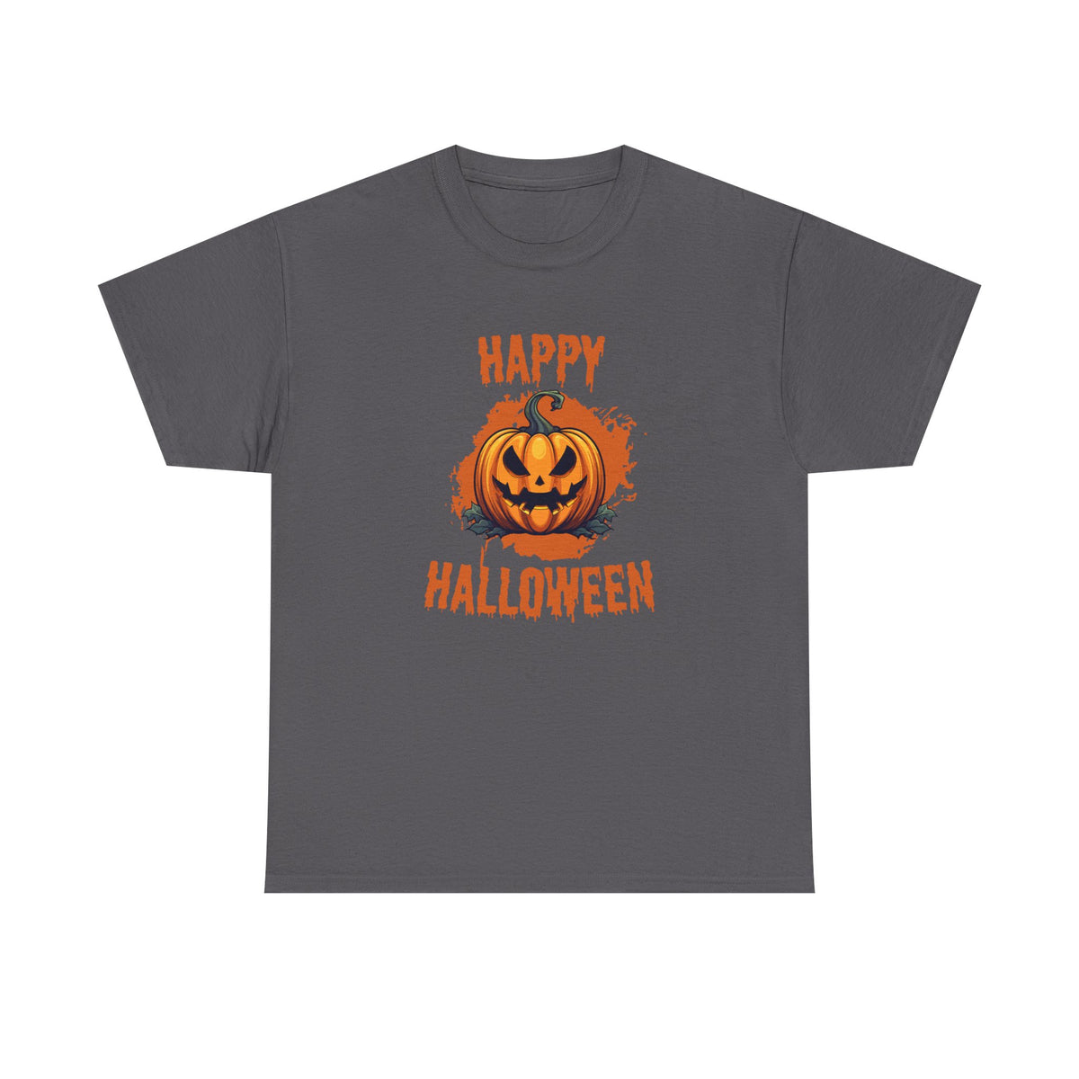 Halloween Unisex Heavy Cotton Tee, Spooky Pumpkin Graphic, Fall Festival Shirt, Halloween Party Top, Casual Autumn Apparel