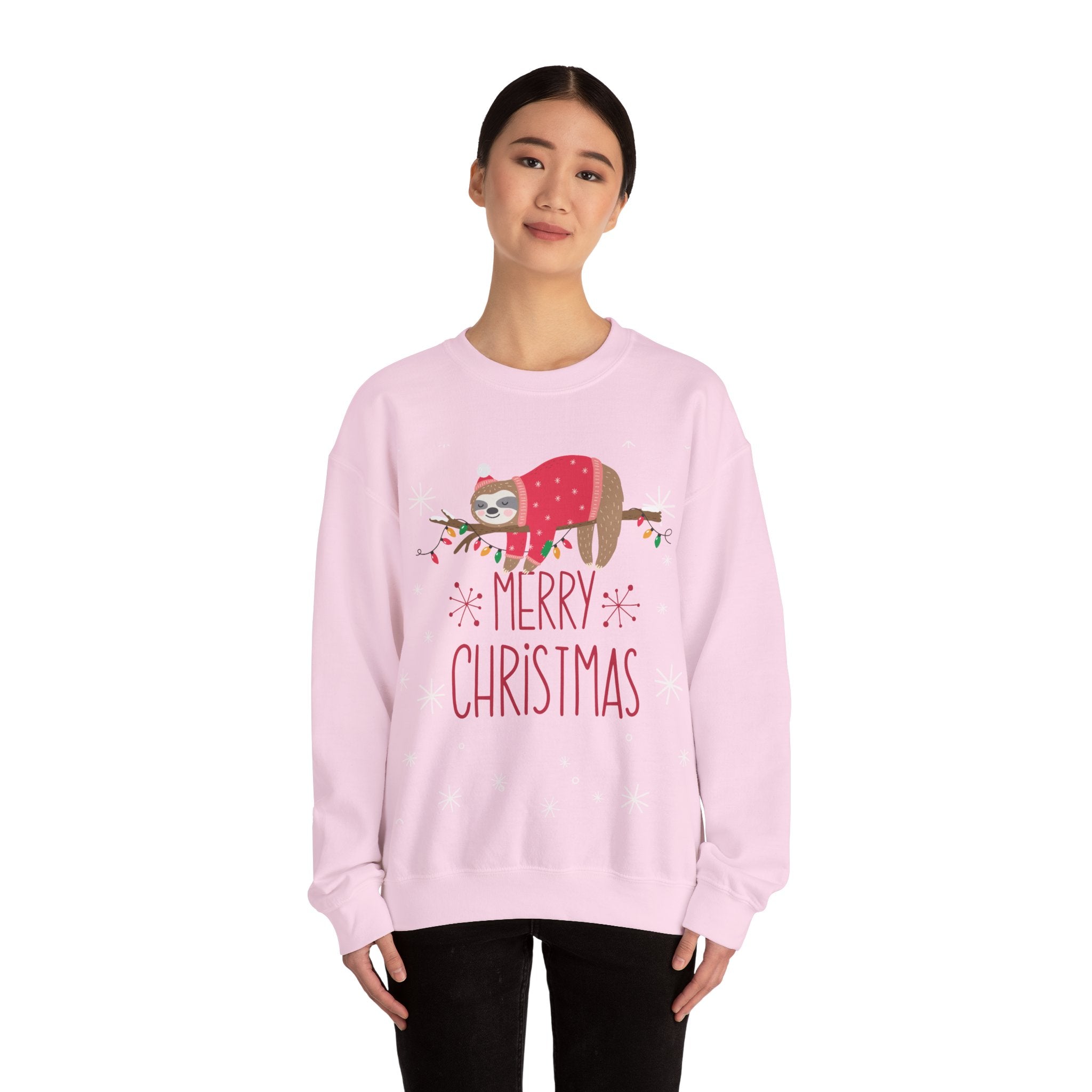 Merry Christmas Sloth Sweatshirt - Cozy Holiday Gift | The Graphic Canvas