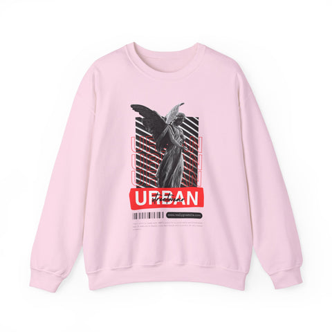 Urban Angel Graphic Sweatshirt, Unisex Crewneck Sweatshirt, Casual Streetwear, Perfect for Gift, Cozy Layering