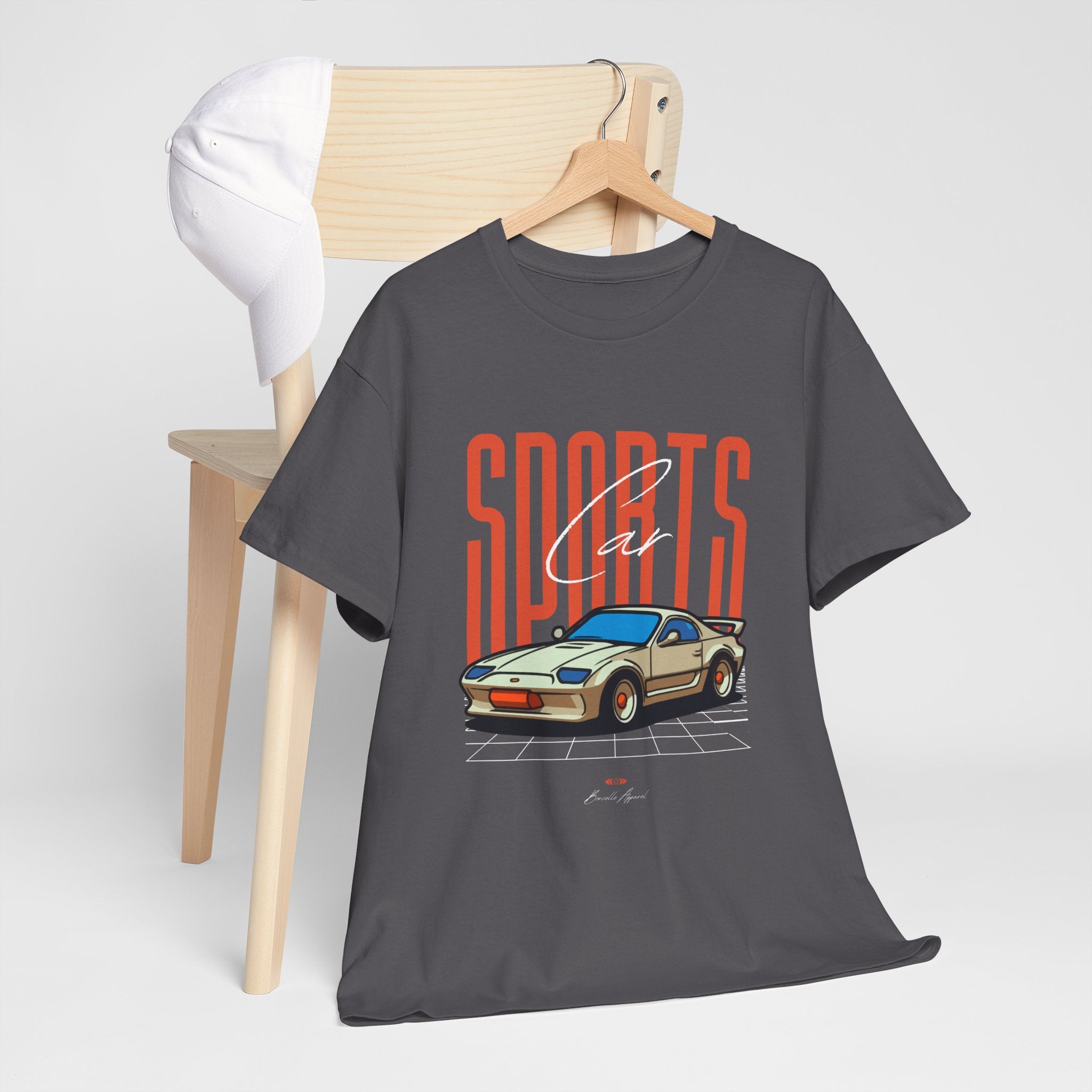 Sports Car, Unisex Heavy Cotton Shirt, Casual Streetwear, & Comfort