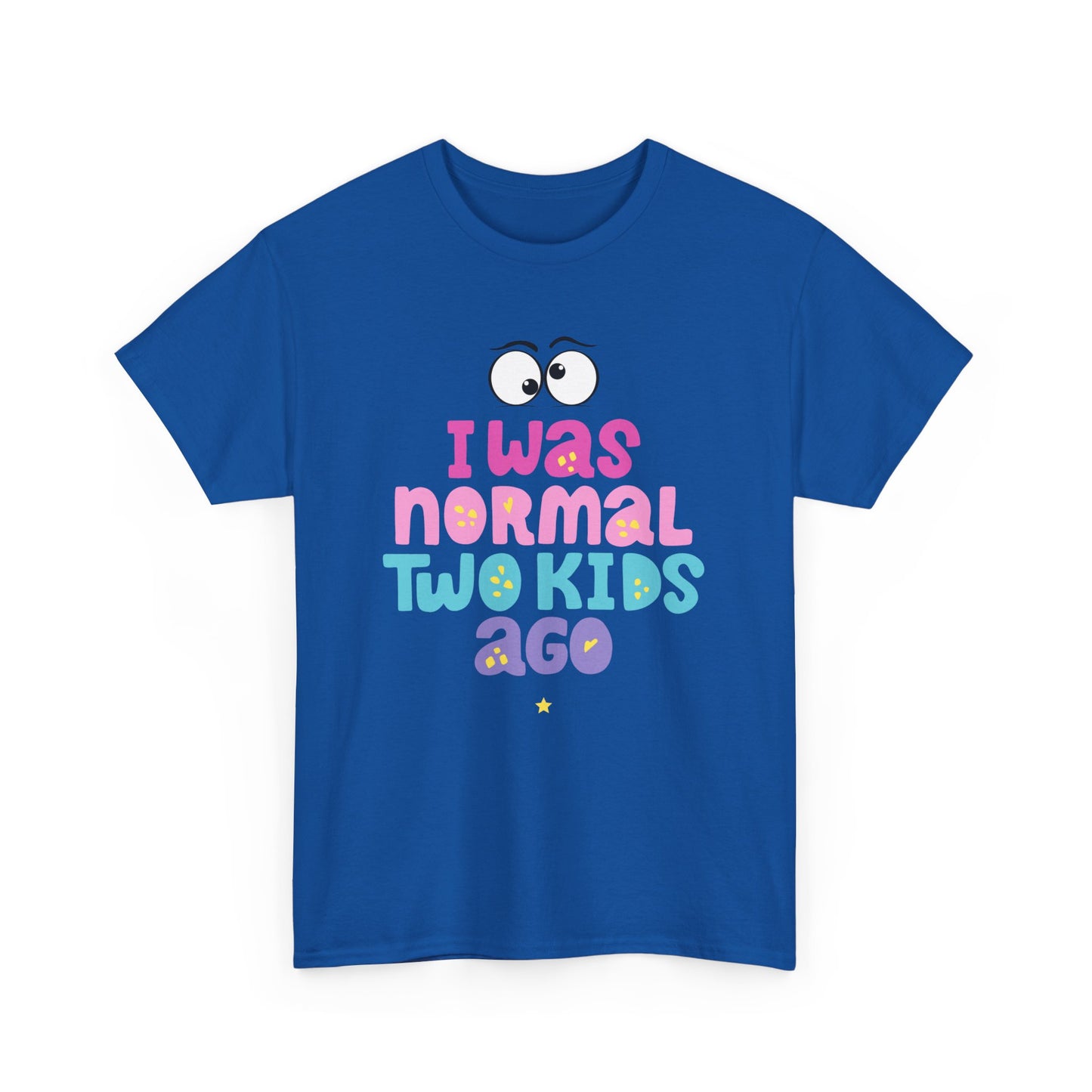 I Was Normal Two Kids Ago, Unisex Heavy Cotton Tee, Funny Parent T-Shirt, Gift for New Moms, Casual Wear, Baby Shower Gift, Family Humor