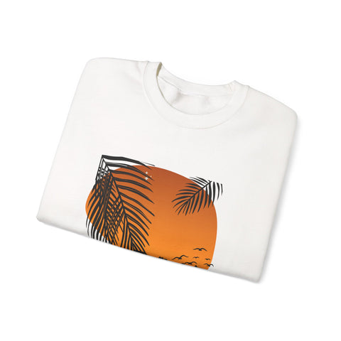 Miami Sunset Crewneck Sweatshirt, Beach Vibes Apparel, Unisex Casual Wear, Summer Fashion