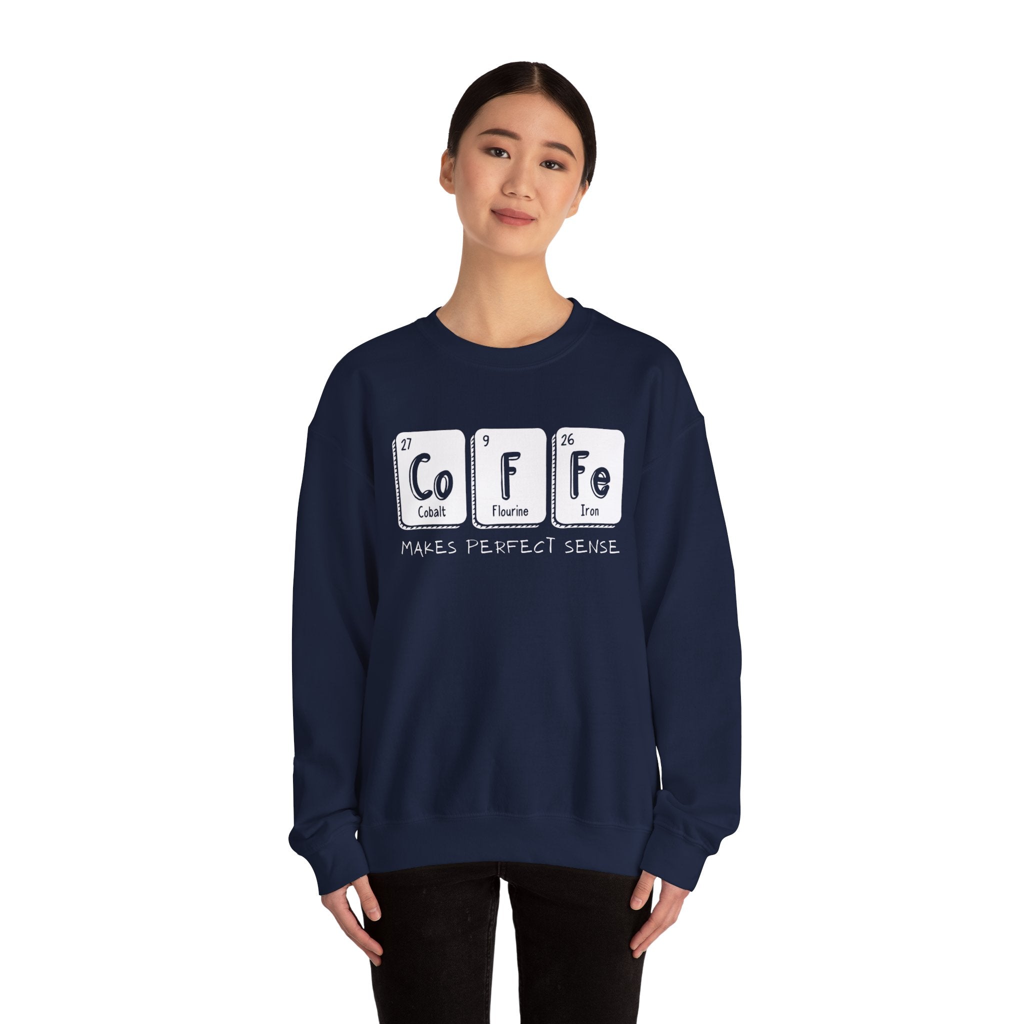 Coffee Elements Crewneck Sweatshirt - Cozy Coffee Lover Gift, Science Pullover, Unisex Casual Apparel, Coffee Gift idea, Coffee Theme