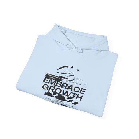 Embrace Growth Hooded Sweatshirt, Motivational, Cozy Gift, Self-Improvement, Inspirational Wear, Unisex, Hoodie
