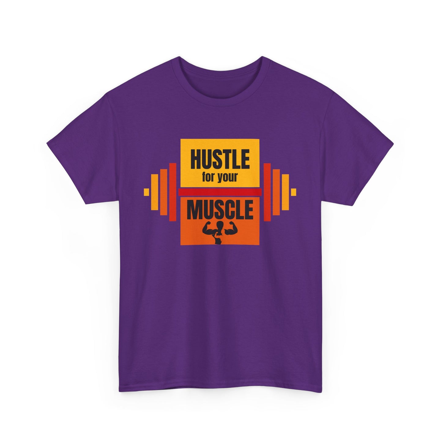 Hustle for Your Muscle Unisex Heavy Cotton Tee - Workout Gym Motivation Shirt