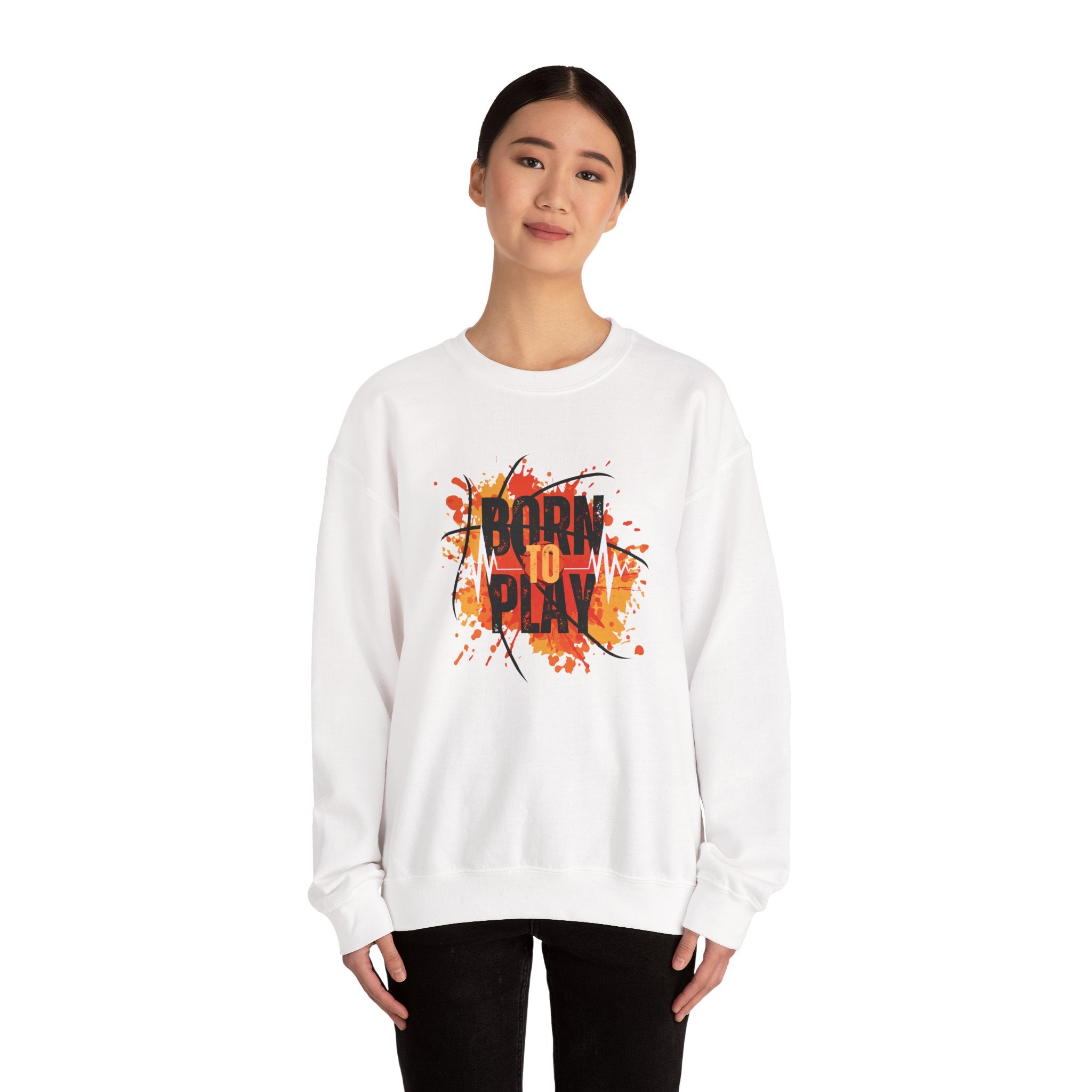 Motivational Crewneck Sweatshirt - Born to Plan, Cozy Sports Sweatshirt, Unisex Gift, Creative Apparel, Casual Wear, Fall Fashion