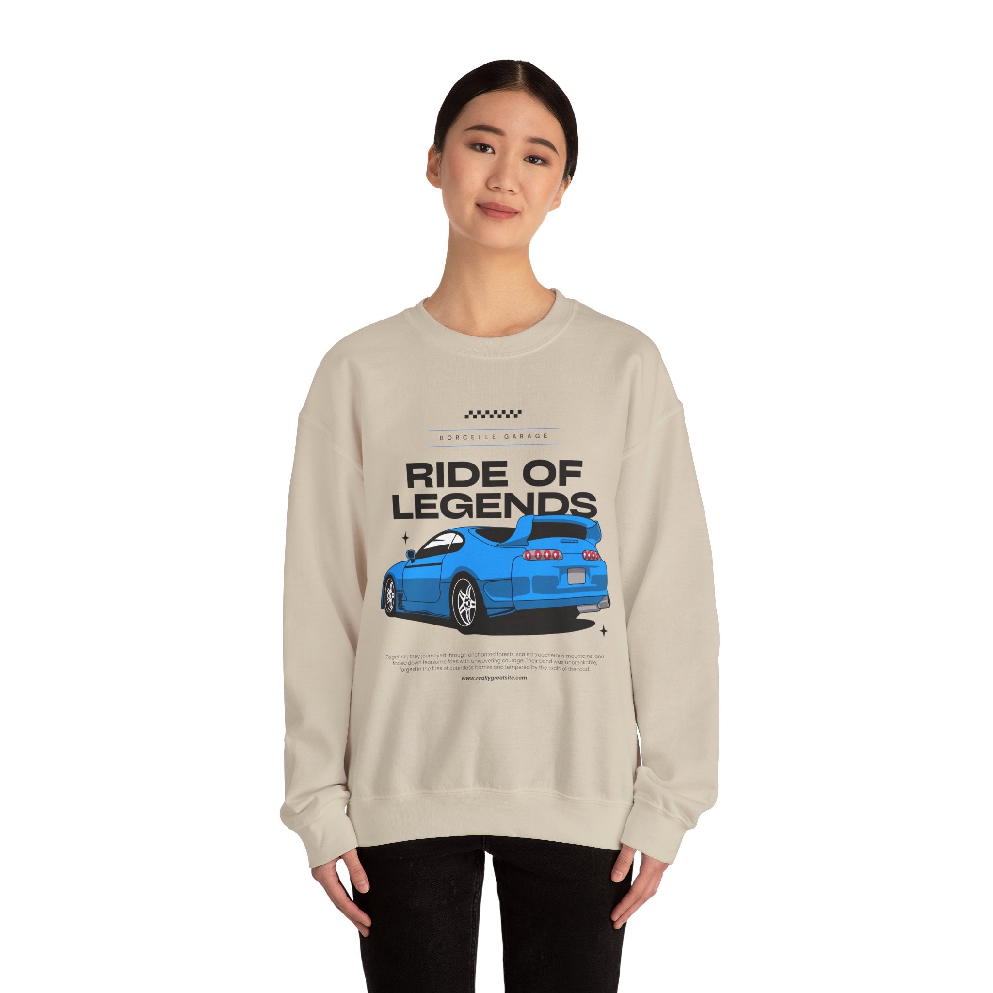 Ride of Legends Unisex Heavy Blend™ Crewneck Sweatshirt, Casual Car Sweatshirt