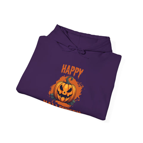Halloween Pumpkin Hoodie, Fall Sweatshirt, Unisex Cozy Pullover for Halloween, Trick or Treat Gift, Spooky Season Apparel