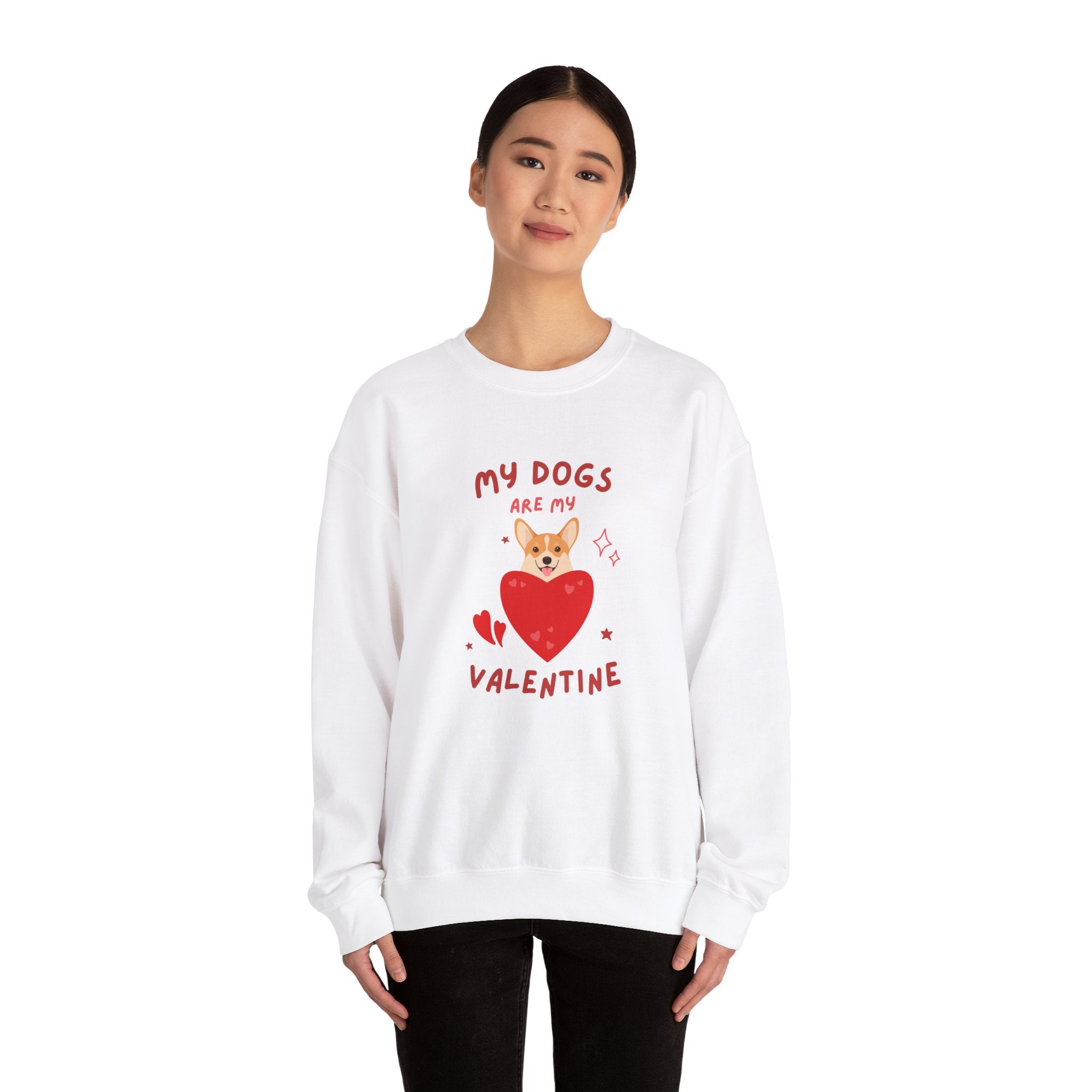 My Dogs Are My Valentine Sweatshirt, Cute Dog Lover Gift, Unisex Crewneck, Warm Valentine's Apparel, Cozy Pet Lover Clothing, Dog Lover