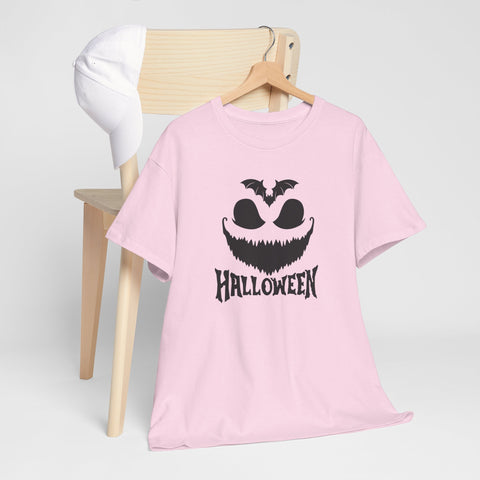 Halloween Unisex Heavy Cotton Tee | Spooky Graphic T-Shirt for Fall