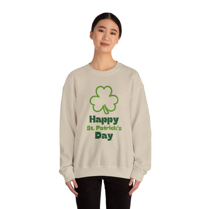 St Patrick's Day Sweatshirt, Cozy Crewneck for Celebrations, Unisex Holiday Apparel, Green Shamrock Design, Festive Clothing, Saint Paddy's