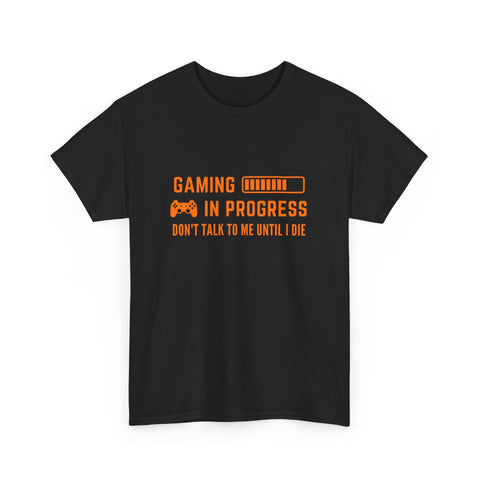 Gaming In Progress Unisex Heavy Cotton Tee, Gamer Gift, Funny Shirt, Birthday Present, Video Game Lover Tee, Casual Wear