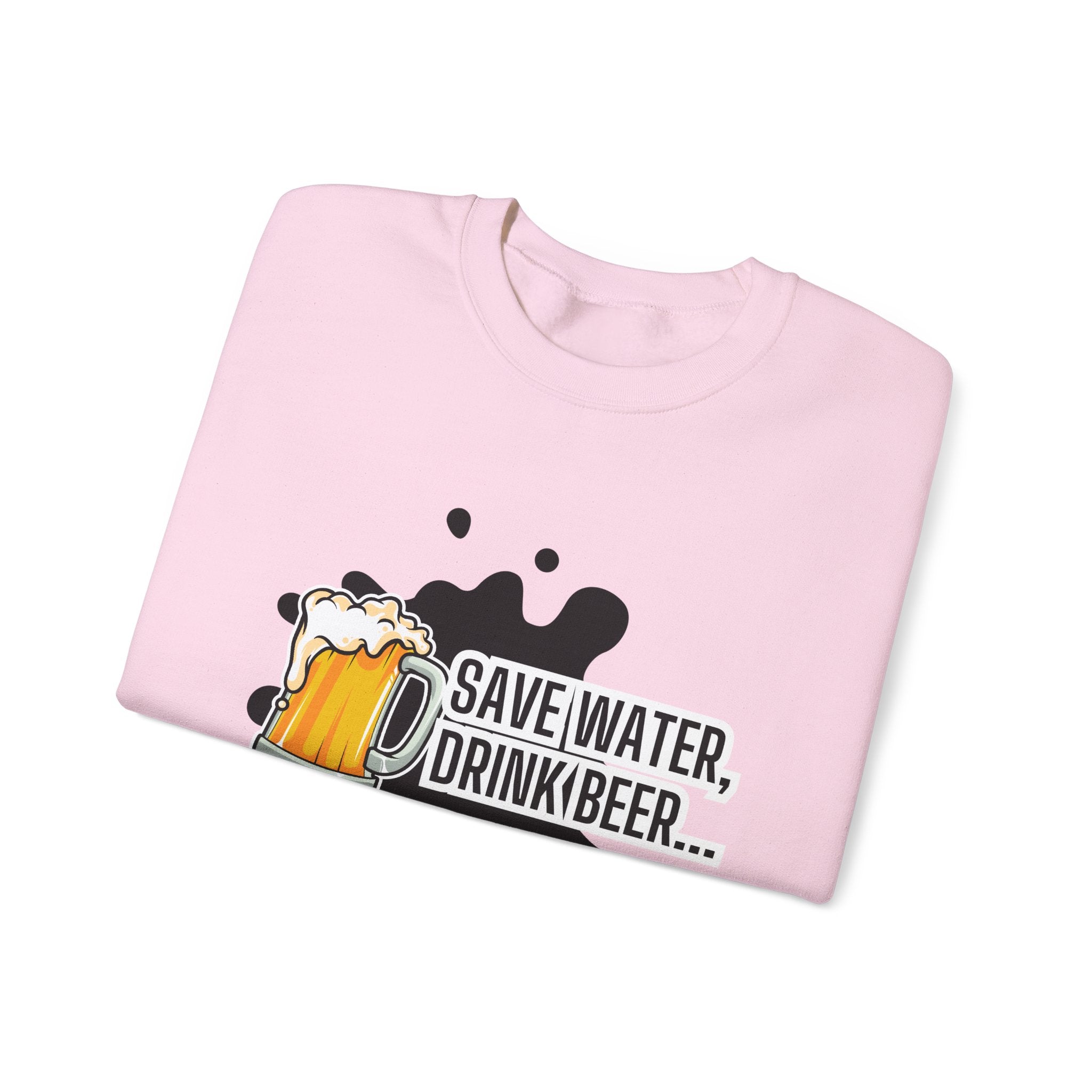 Humorous Beer Lover Sweatshirt, Save Water Drink Beer Crewneck, Gift for Beer Enthusiasts, Men's & Women's Apparel, Funny Drinking Top