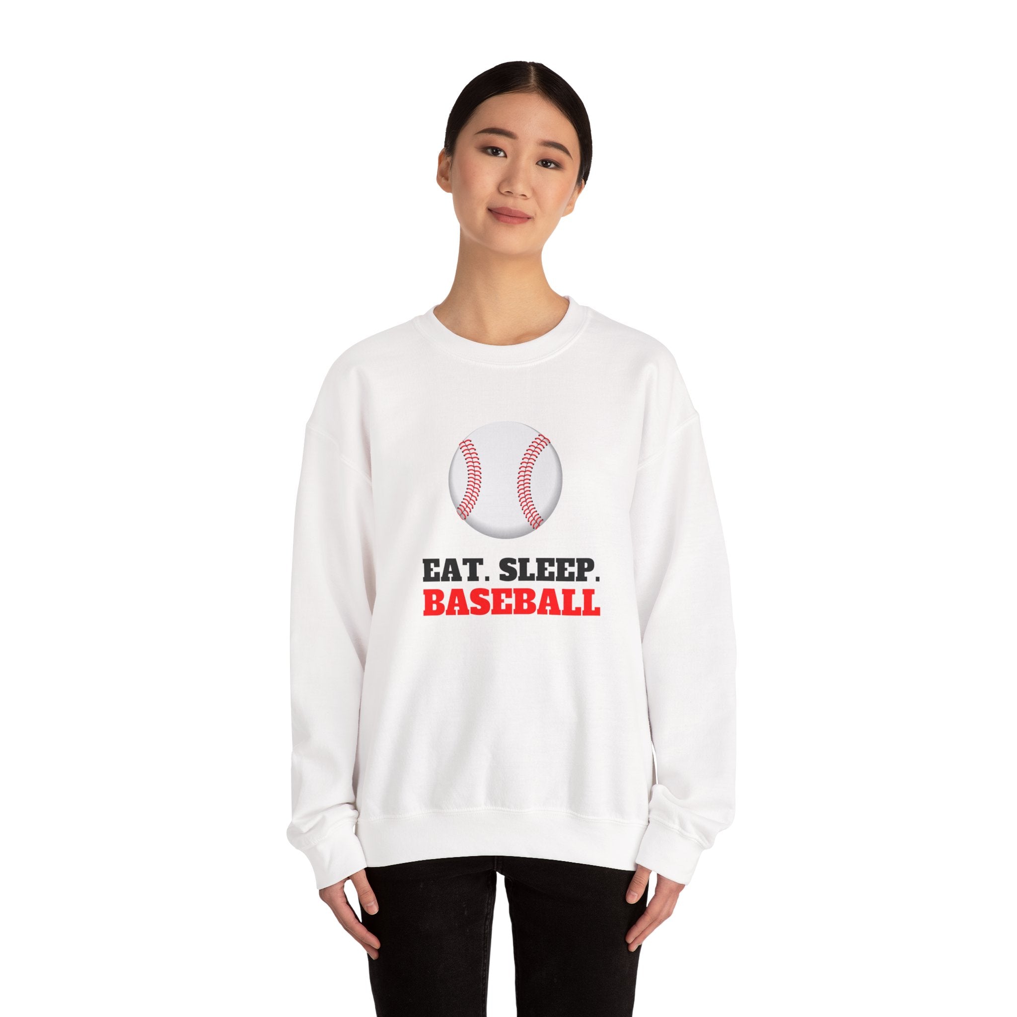 Baseball Sweatshirt - Eat Sleep Baseball, Unisex Crewneck, Gift for Baseball Fans, Sports Apparel, Cozy Sweatshirt