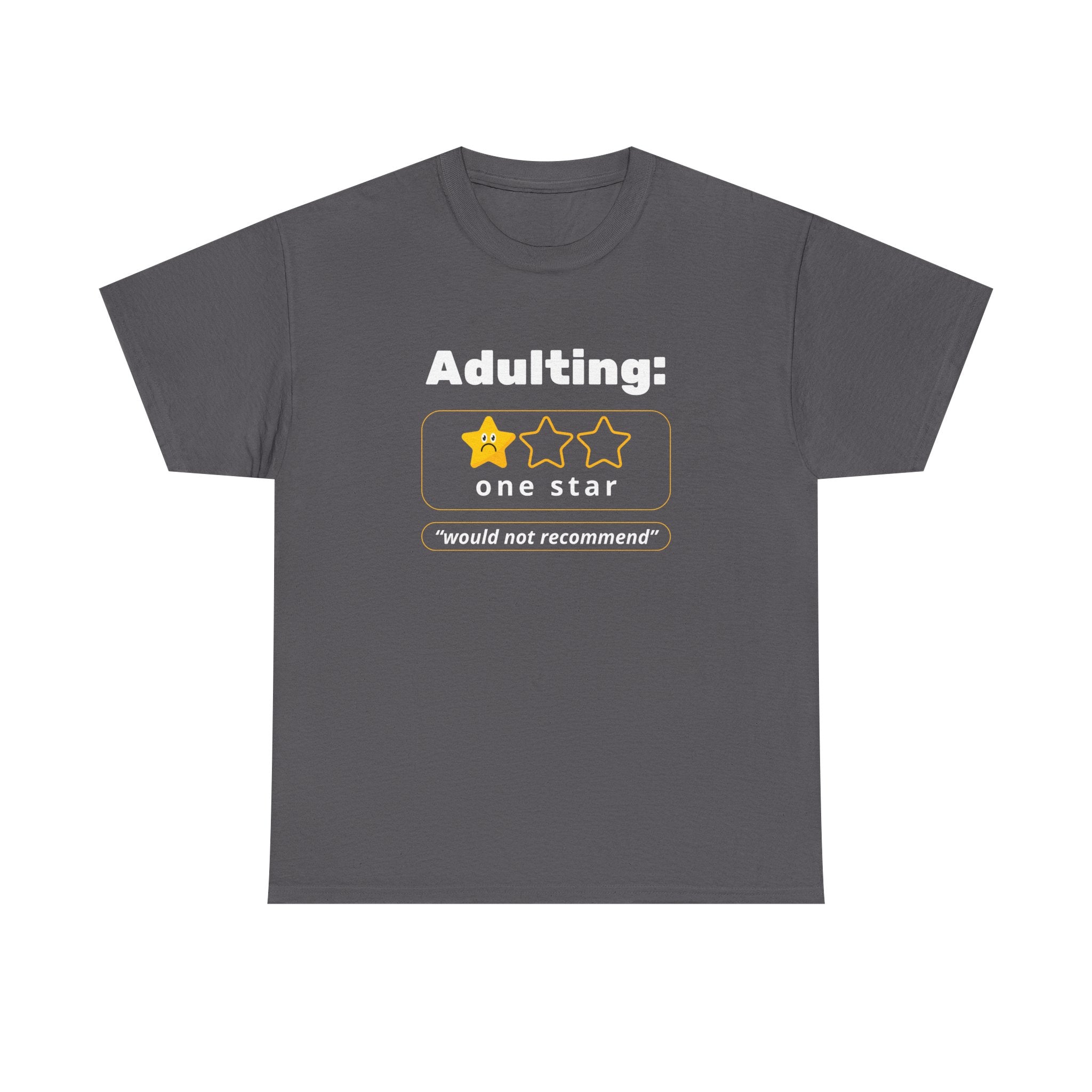 Funny Adulting Unisex Heavy Cotton Tee, Perfect Gift for Graduates, Birthdays, Casual Wear, Humor Shirt, Everyday Laughs