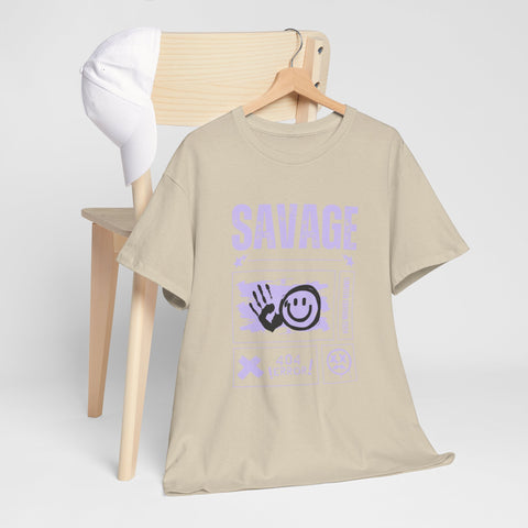 Savage Smile Tee - Casual Streetwear Unisex Heavy Cotton T-shirt