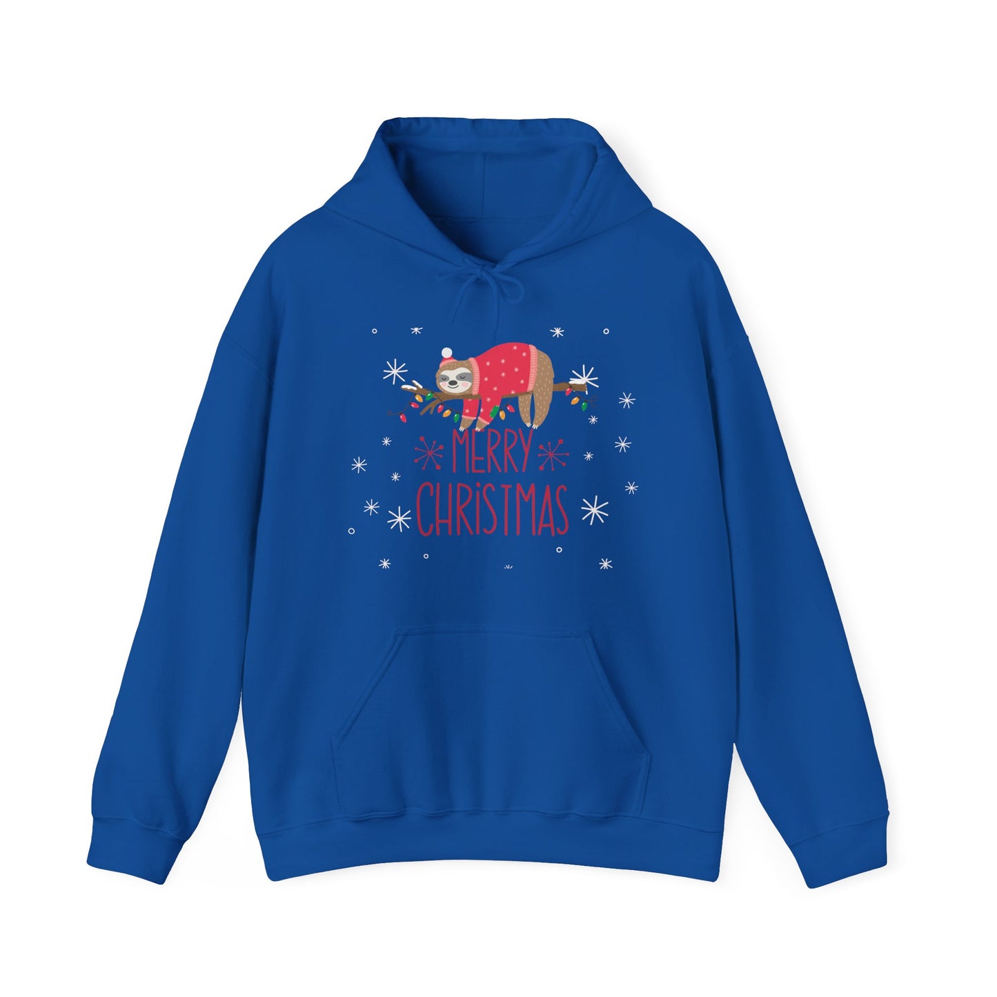 Cute Sloth Merry Christmas Hoodie, Holiday Sweatshirt, Festive Gift, Winter Apparel, Cozy Unisex Clothing